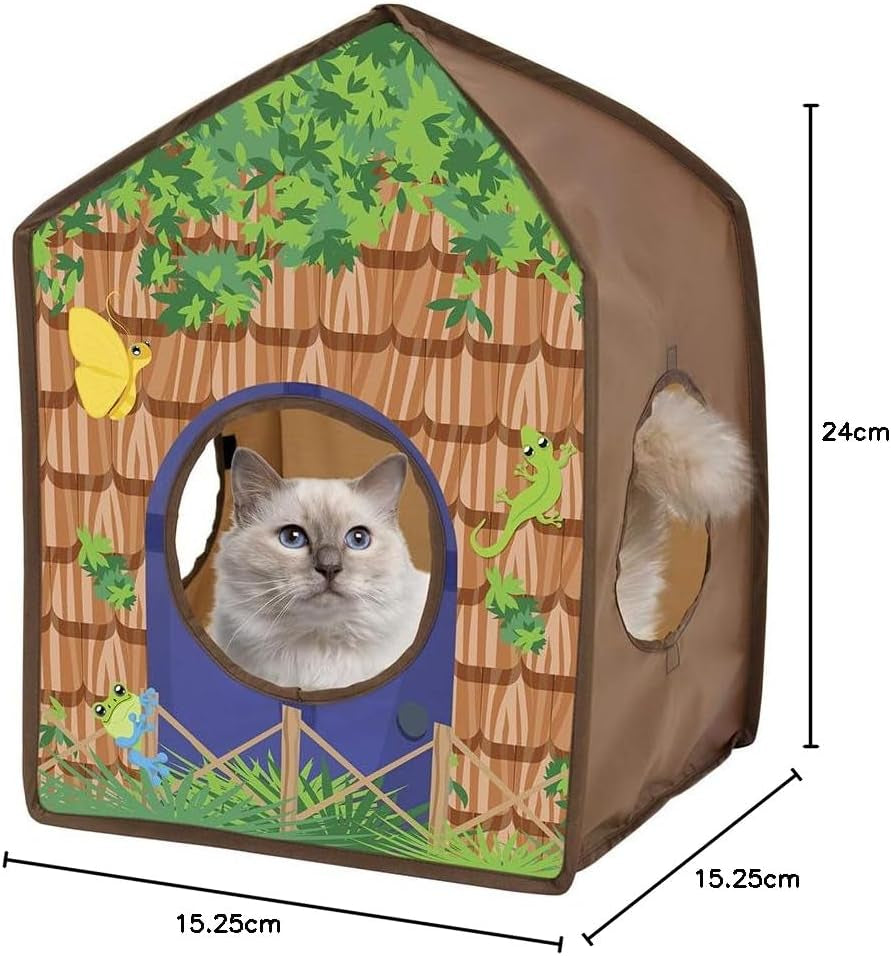 Safari Jungle Collapsible Cat Toy Collection, House