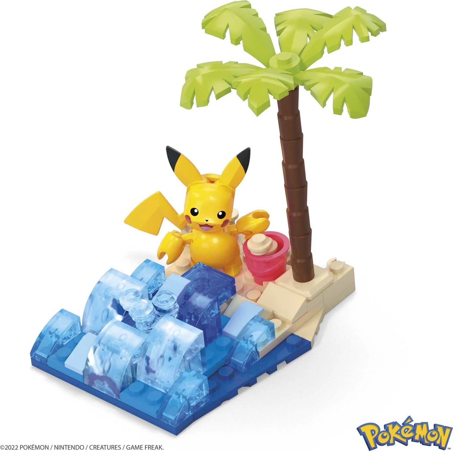 Pokemon Building Toy Kit Pikachu'S Beach Splash (79 Pieces) for Kids