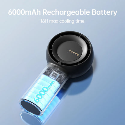 Turbo Fan-Sized Portable Fan & 18H Runtime 6000Mah USB Rechargeable Fan with 5 Wind Modes for All Occasions
