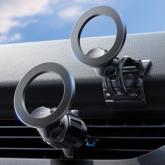 Magnetic Phone Holder for Car, Magsafe Car Mount for Iphone 17 Car Accessories for Men Women Gifts for Christmas [95% Increase Magnet] Car Vent Phone Mount RV Truck Mat Fit GPS Iphone 17 Pro Max