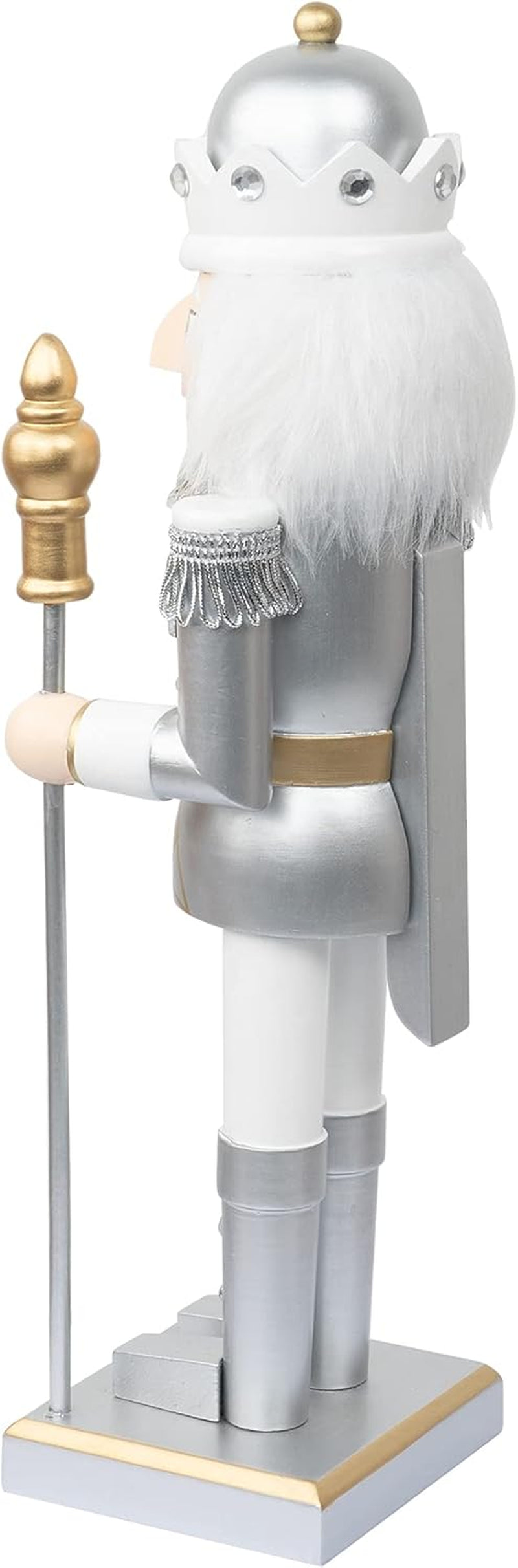 Halloween Decorations Wooden Nutcracker Figures (Silver King)