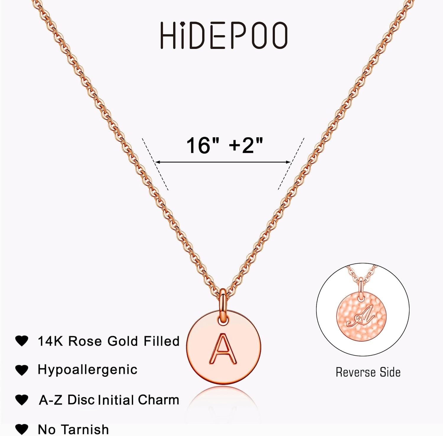 Stocking Stuffers for Teen Girls Women Kids - 14K Gold Filled/Rose Gold/S925 Sterling Silver Disc Initial Necklaces for Girls Jewelry Birthday Gifts Christmas Gifts for Grandkids Teens Women
