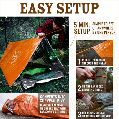 - Survival Tent - World'S Toughest Ultralight Emergency Shelter Tube Tent Made from Space Blanket Mylar