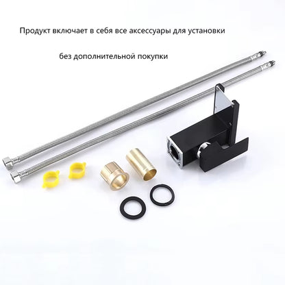 Brass Bathroom Faucet Basin Sink Faucet Waterfall Basin Faucet Led Light Bathroom Sink Faucet for Bathroom Washbasin Faucet