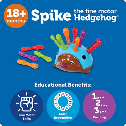Spike the Fine Motor Hedgehog - Toddler Montessori Toys, Stacking Shape, Gifts for Boys and Girls, Sorting and Matching Skill Activities, Educational Games, Kindergarten