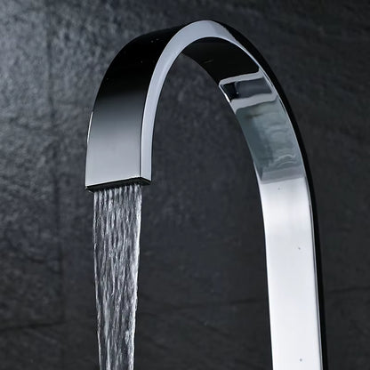 Basin Faucets Brass Polished Chrome Deck Mounted Dual Handle Hot and Cold Water Mixer Tap 3 Hole Para Bathroom Sink